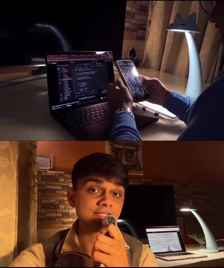 Vivek in the ProPeers split-screen developer-roadmap video